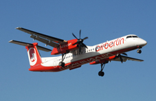 Bombardier Q400 di Air Berlin impiegato da Niki per i voli su Firenze